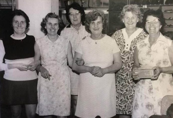 Dorothy Davies (second from the left) with her Morlands friends Photo: Siobhan White