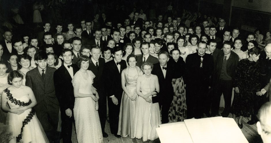 Morlands dance at the Town Hall in Glastonbury, 1950s Photo: Sally Hill