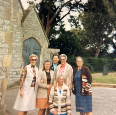 Six sisters - Dolly, Rose, Lil, Alice, Myrtle and Ethel, several of whom worked at Morlands December 1976. Photo: Ann Morgan